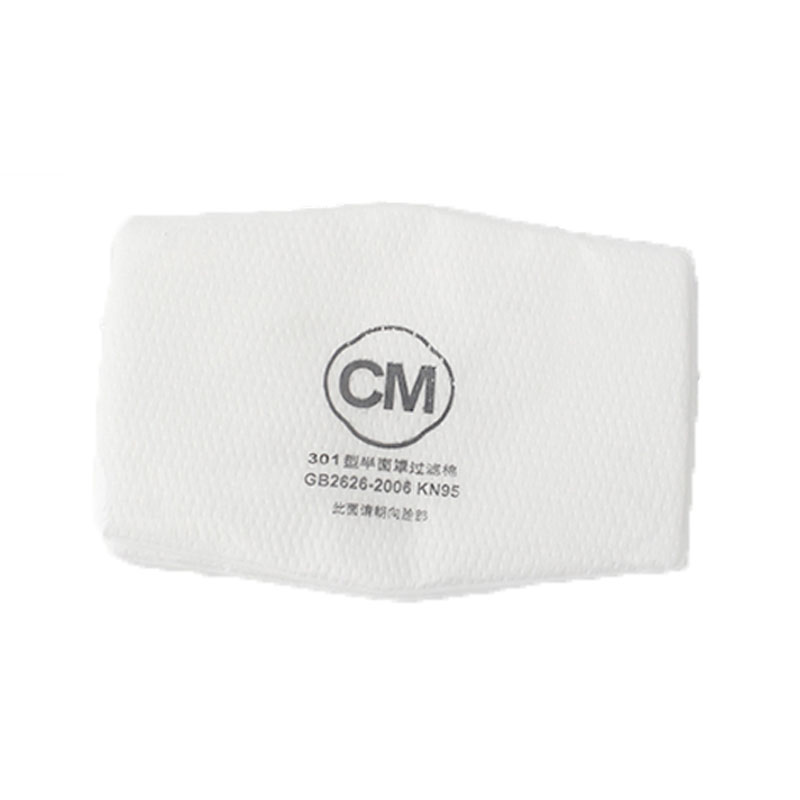 朝美301硅膠防塵半面罩KN95配套濾棉