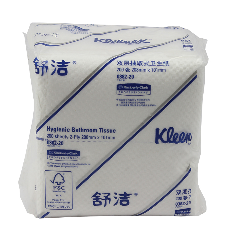 金佰利0382-20舒潔雙層抽取式衛生紙