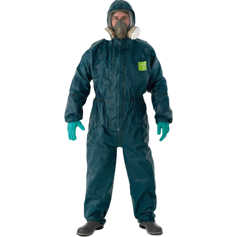 微護佳GR40-T-99-122-02 MC4000綠色雙袖雙褲腿帶腳套連體防化服