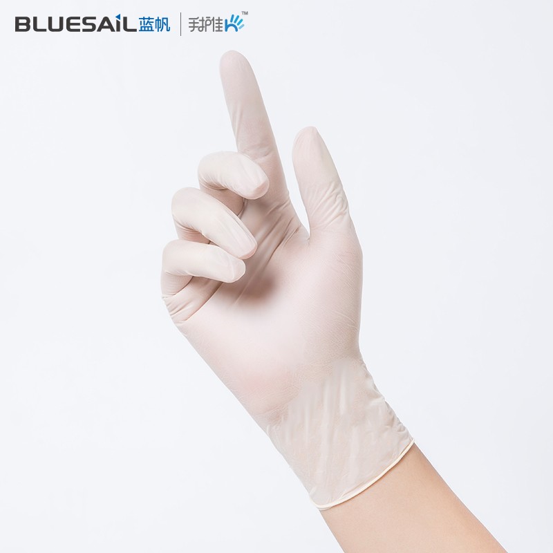 藍帆醫療L9313一次性橡膠滅菌有粉醫用手套