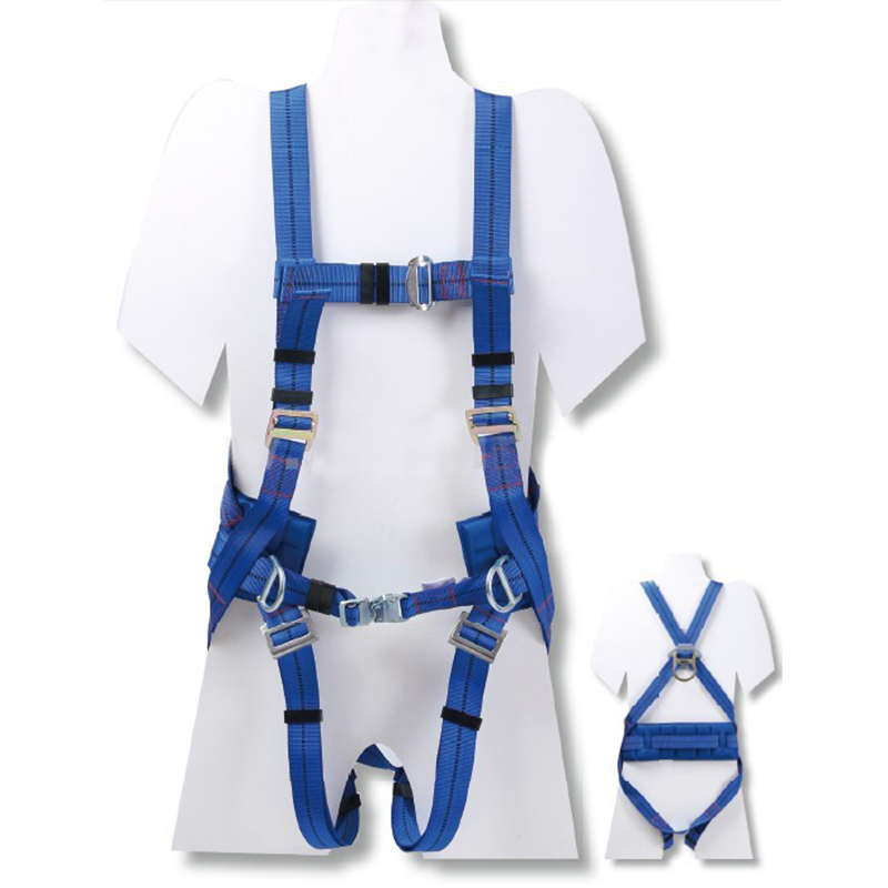 建鋼680301全身三點式藍色安全帶