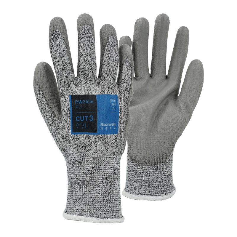 瑞氪維爾RW2406PU涂層3級(jí)防割手套