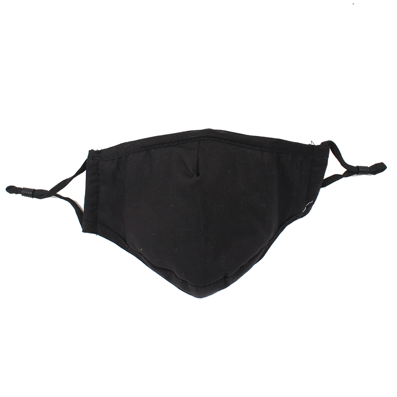 藍星黑色耳戴式成人棉布口罩