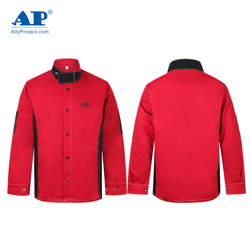 友盟AP-6850紅黑配時尚阻燃工作服上衣