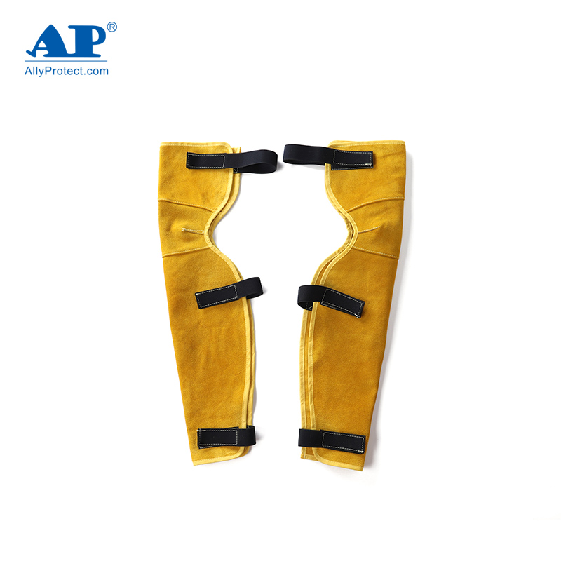 友盟AP-004金黃色牛二層皮護(hù)腿