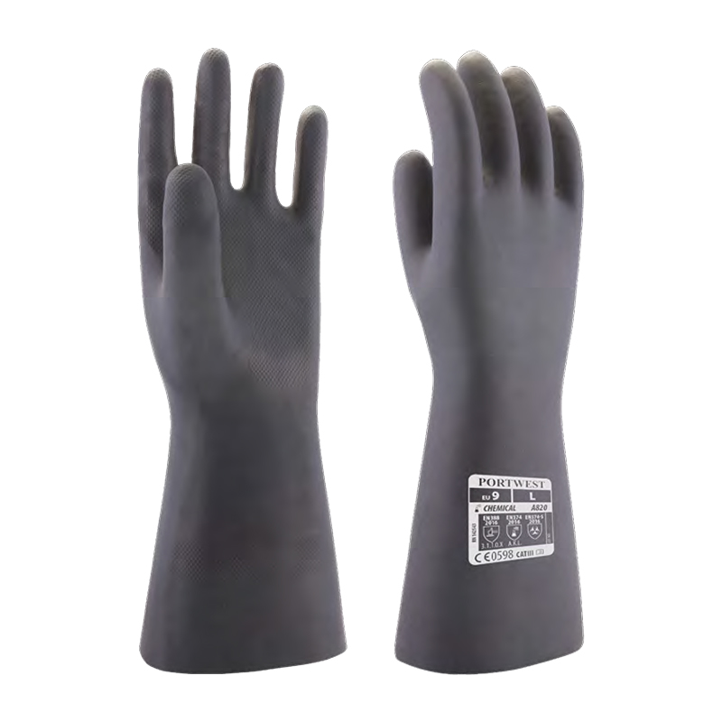波偉斯特Portwest A820氯丁橡膠防化手套