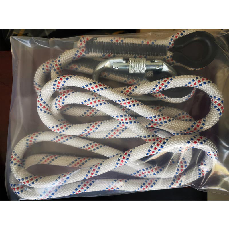 宏建14mm滌綸三股繩雙小鉤15米安全繩