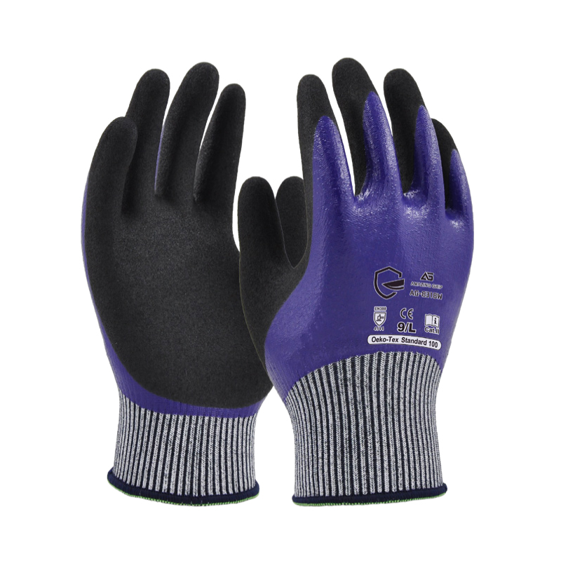 護享AG-8318W丁腈磨砂涂層防割手套