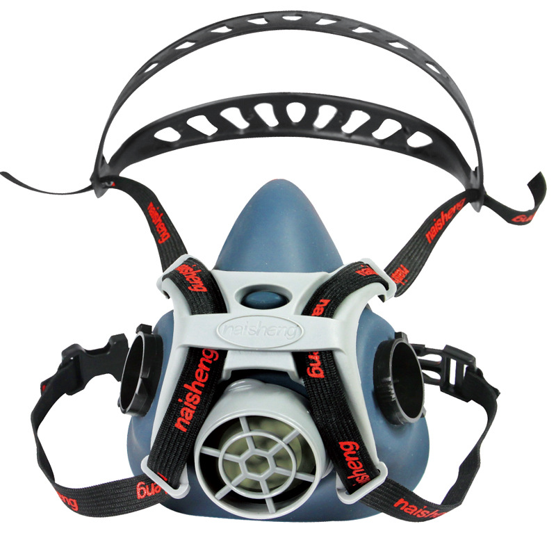 耐生8200硅膠雙濾盒半面罩防毒面具