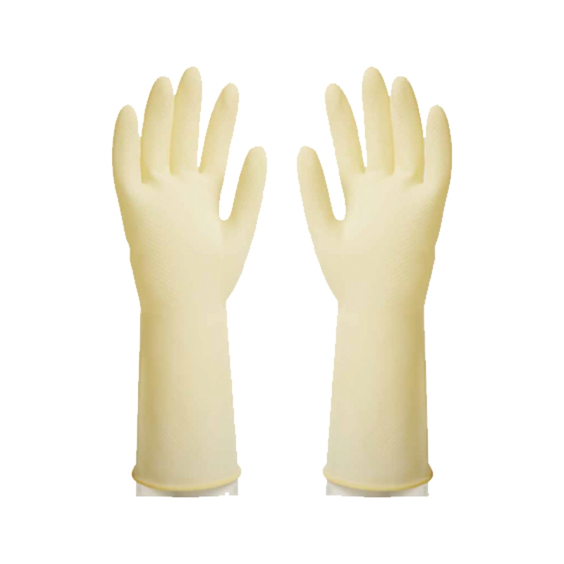 雪蓮10041家用天然乳膠光里直邊袖口魚鱗紋手套