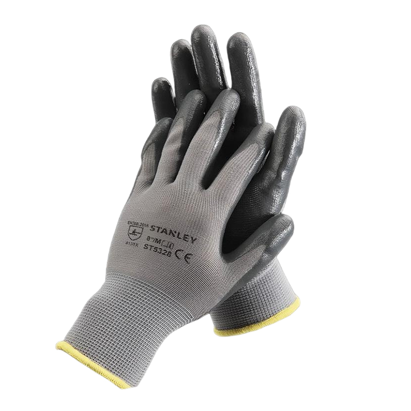 STANLEY史丹利ST5328灰色丁腈浸掌耐磨防滑勞保手套