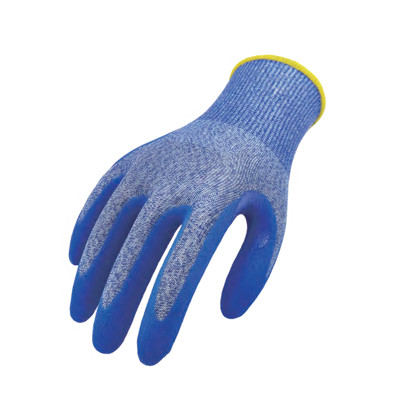 思衛(wèi)爾3900-2藍色18針A5級丁腈浸掌滌綸金屬絲HPPE防割手套
