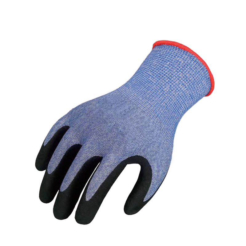 思衛爾3900藍色18針輕薄超細丁腈發泡涂層HPPE防割手套