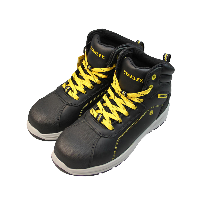 STANLEY史丹利ST6208黑色中幫水牛皮防砸防刺穿安全鞋
