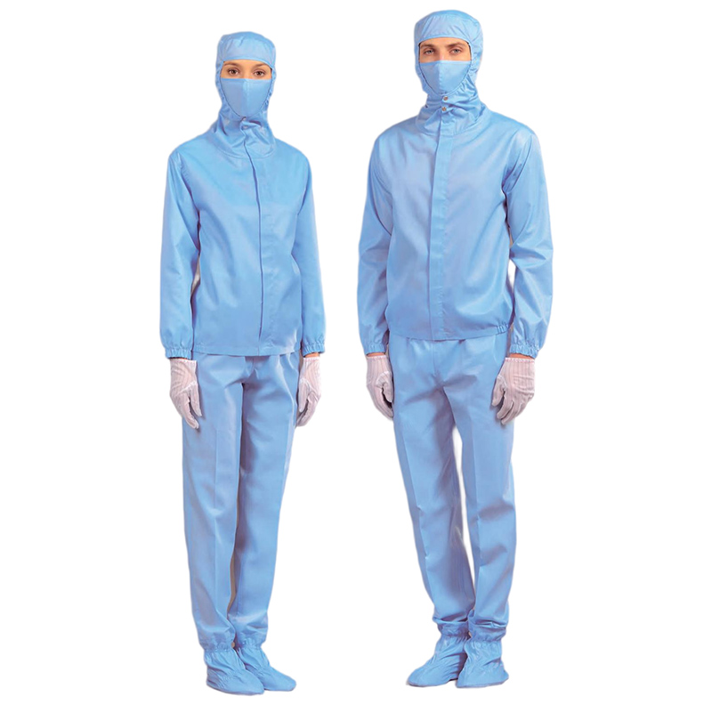 嘉柏利通F-1312W藍色拉鏈式分體潔凈服