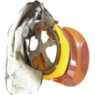 桉葉AY9806帶面屏披肩黃色安全帽 桉葉AY9806帶面屏披肩黃色安全帽