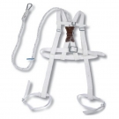 建鋼白色高空阻燃單掛點安全帶 建鋼白色高空阻燃單掛點安全帶