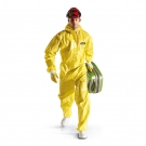 思而MC3422 CHEMICAL BIO黃色連體帶帽防化服