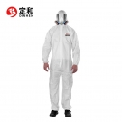 定和DH5010連體帶帽白色覆膜無紡布限次使用防護(hù)服 定和DH5010連體帶帽白色覆膜無紡布限次使用防護(hù)服