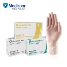 麥迪康1209B透明無粉一次性PVC手套S