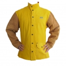 友盟AP-2830金黃牛青配金棕皮袖焊工服