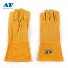 友盟AP-2327金黃色鹿二層皮電焊手套