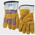 友盟AP-1528金黃色牛二層皮勞保手套 友盟AP-1528金黃色牛二層皮勞保手套