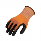 思衛(wèi)爾5619橘色15針點(diǎn)珠丁腈耐磨防滑勞保手套 思衛(wèi)爾5619橘色15針點(diǎn)珠丁腈耐磨防滑勞保手套