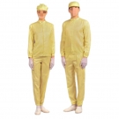 嘉柏利通F-2115黃色立領拉鏈式分體潔凈服 嘉柏利通F-2115黃色立領拉鏈式分體潔凈服