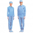 嘉柏利通F-2212藍色翻領拉鏈式分體潔凈服 嘉柏利通F-2212藍色翻領拉鏈式分體潔凈服