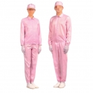 嘉柏利通F-2213粉色翻領拉鏈式分體潔凈服 嘉柏利通F-2213粉色翻領拉鏈式分體潔凈服