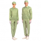 嘉柏利通F-2214綠色翻領拉鏈式分體潔凈服