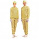 嘉柏利通F-2215黃色翻領拉鏈式分體潔凈服 嘉柏利通F-2215黃色翻領拉鏈式分體潔凈服