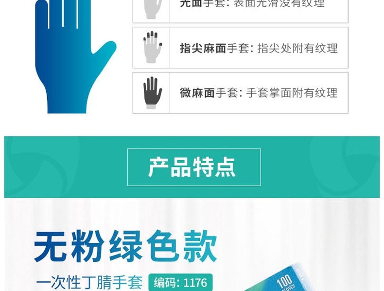 麥迪康1176B加強型無粉一次性丁腈手套圖片5