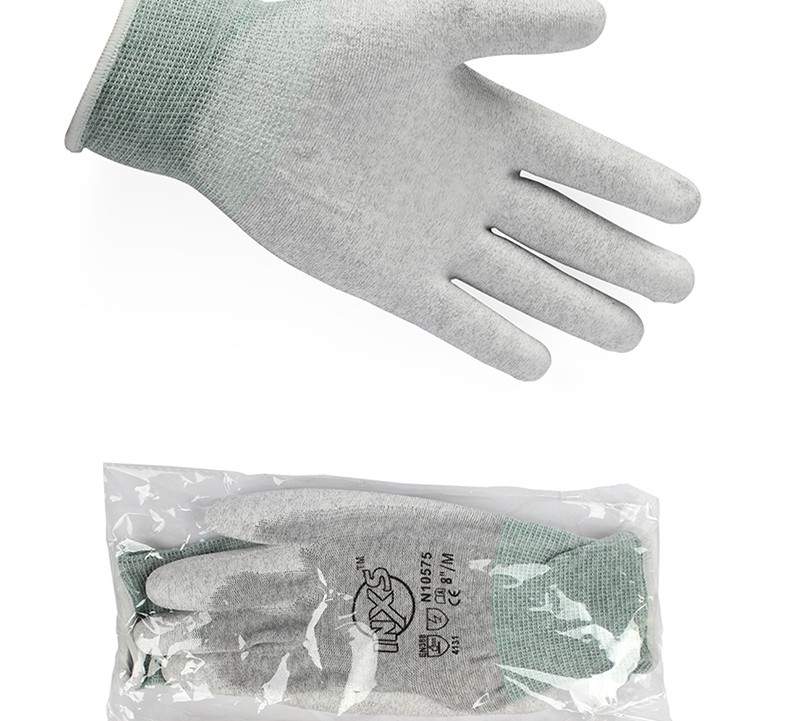 賽立特N10575-10碳絲PU涂層防靜電手套圖片5