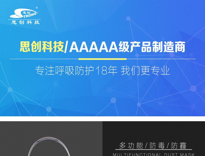 思創ST-FDT透明橡膠半面罩防毒面具圖片1