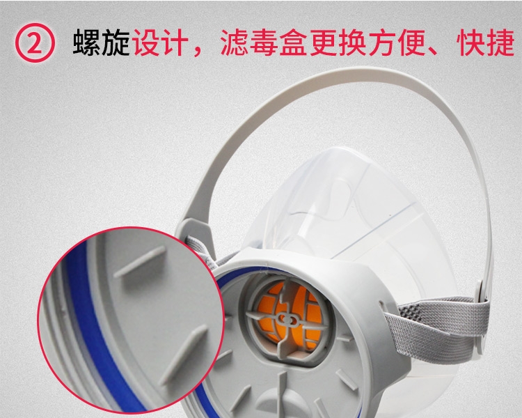 思創ST-FDLX橡膠半面罩防毒面具圖片4