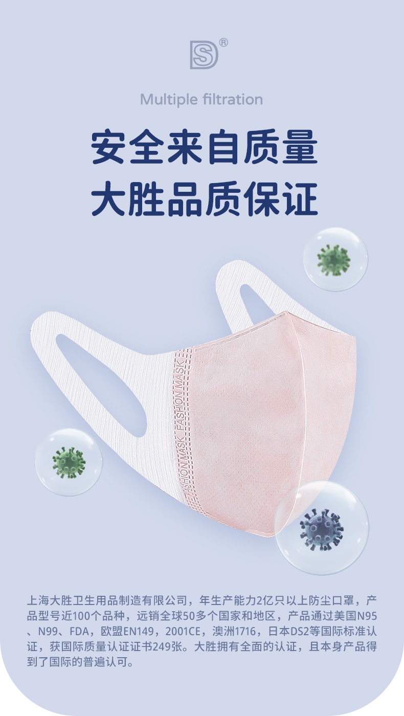 大勝3D立體兒童一次性口罩圖片3