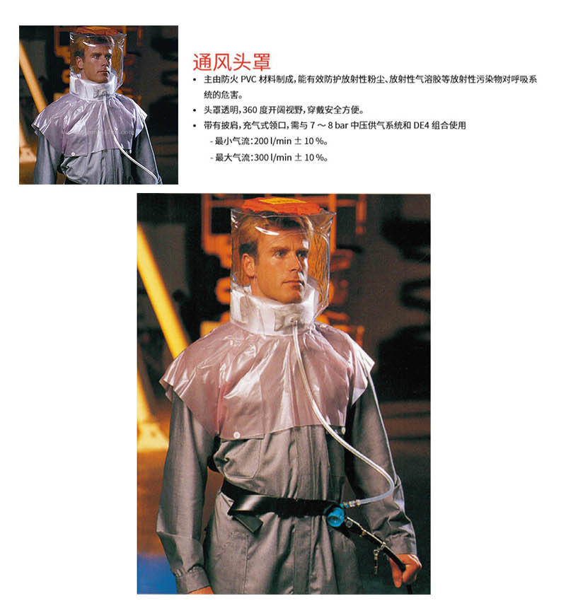 霍尼韋爾8527939防護放射性粉塵核防護類通風頭罩(AQR接頭)圖1