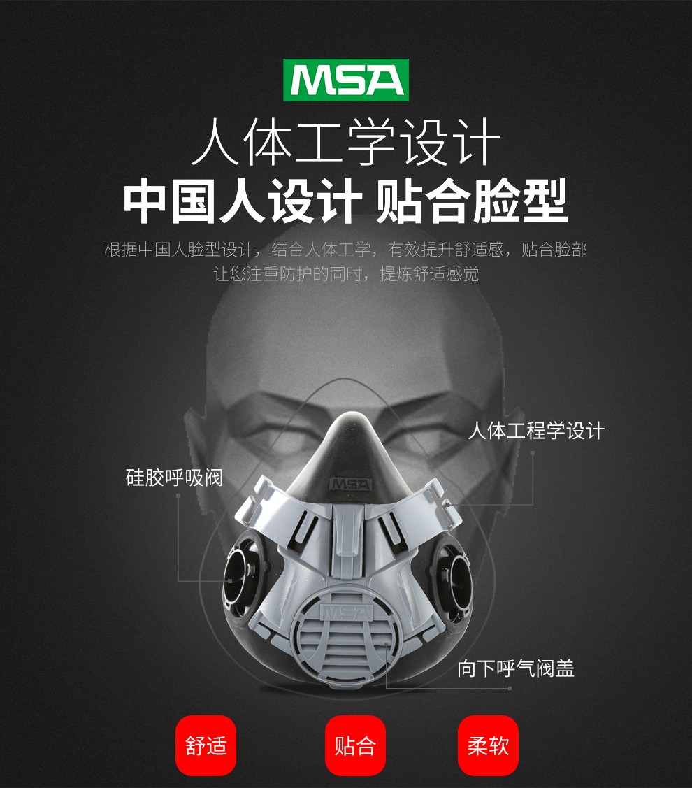 梅思安10146377Advantage420半面罩呼吸器(老編號(hào)10102273) 小號(hào)防毒面具圖片7