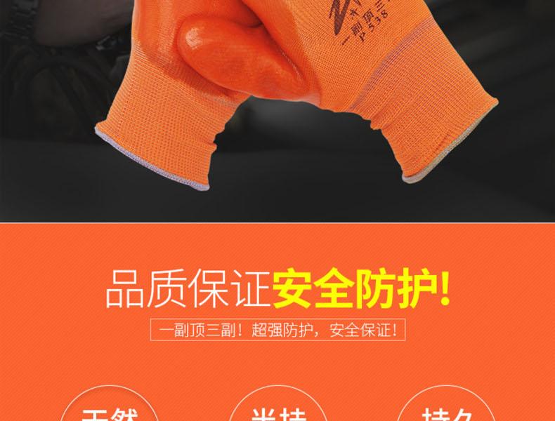 牛郎星P538桔紗桔PVC半掛手套圖片2