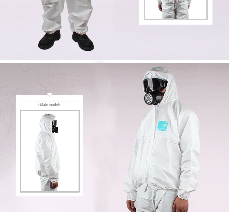 微護佳MG2000WH20-B-99-219-02白色分體防護服 圖片2