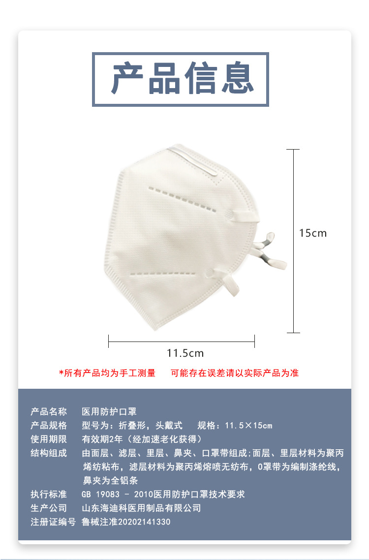 海迪科一次性醫(yī)用防護(hù)口罩圖片1