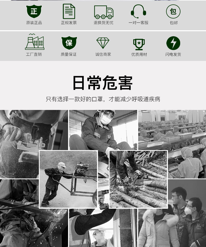 保為康9611過濾式防塵口罩圖片3
