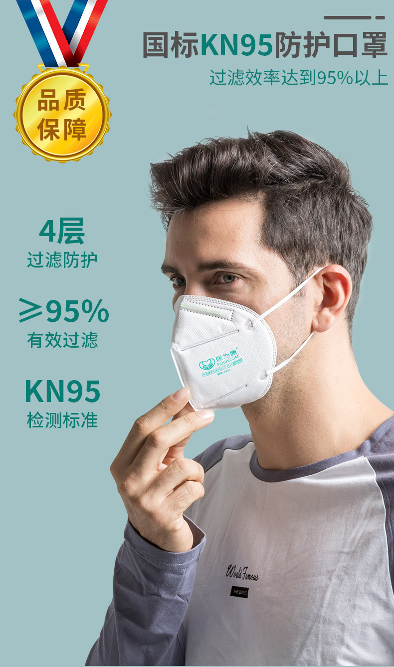 保為康1861 KN95過(guò)濾式防塵口罩圖片4