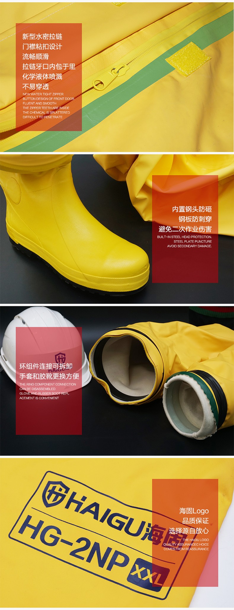 海固HG-2NP半封閉輕型防化服 內置二級防化服(不含空氣呼吸器)圖片3