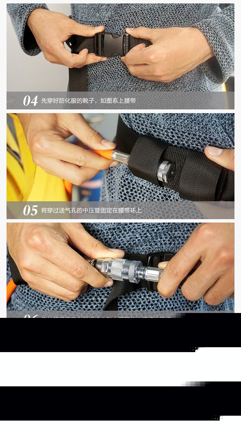 海固定制款！內置外接 內置插孔防化服圖片4