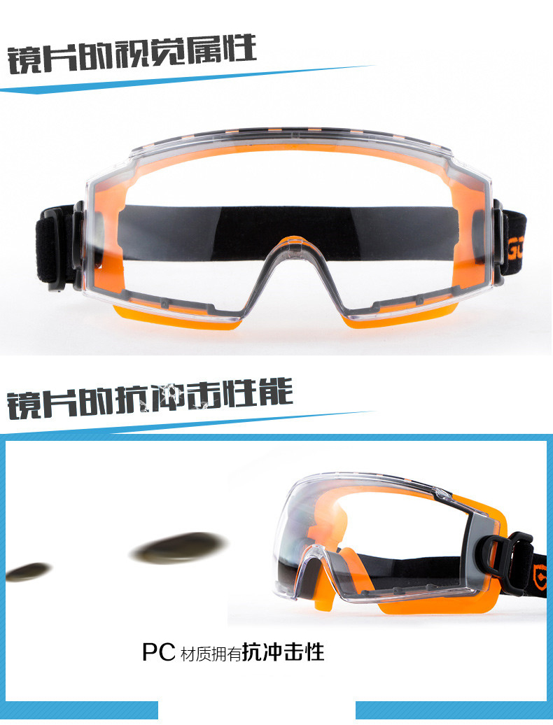 星工XGY-2防沖擊防霧防塵透氣護(hù)目鏡 圖片7