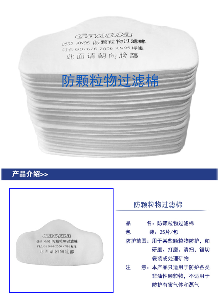高瑪0502 KN95過濾棉圖片1