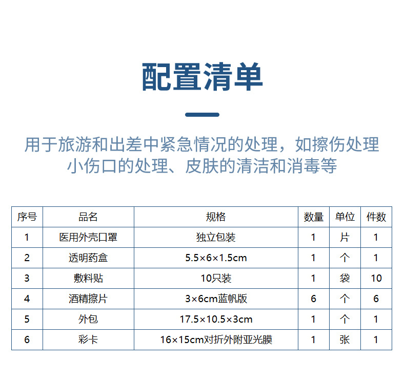 藍(lán)帆醫(yī)療CL-B002便攜差旅急救包圖片4